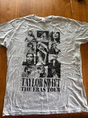 Taylor Swift Gray The Eras Tour Short Sleeve Tee - UNOFFICIAL